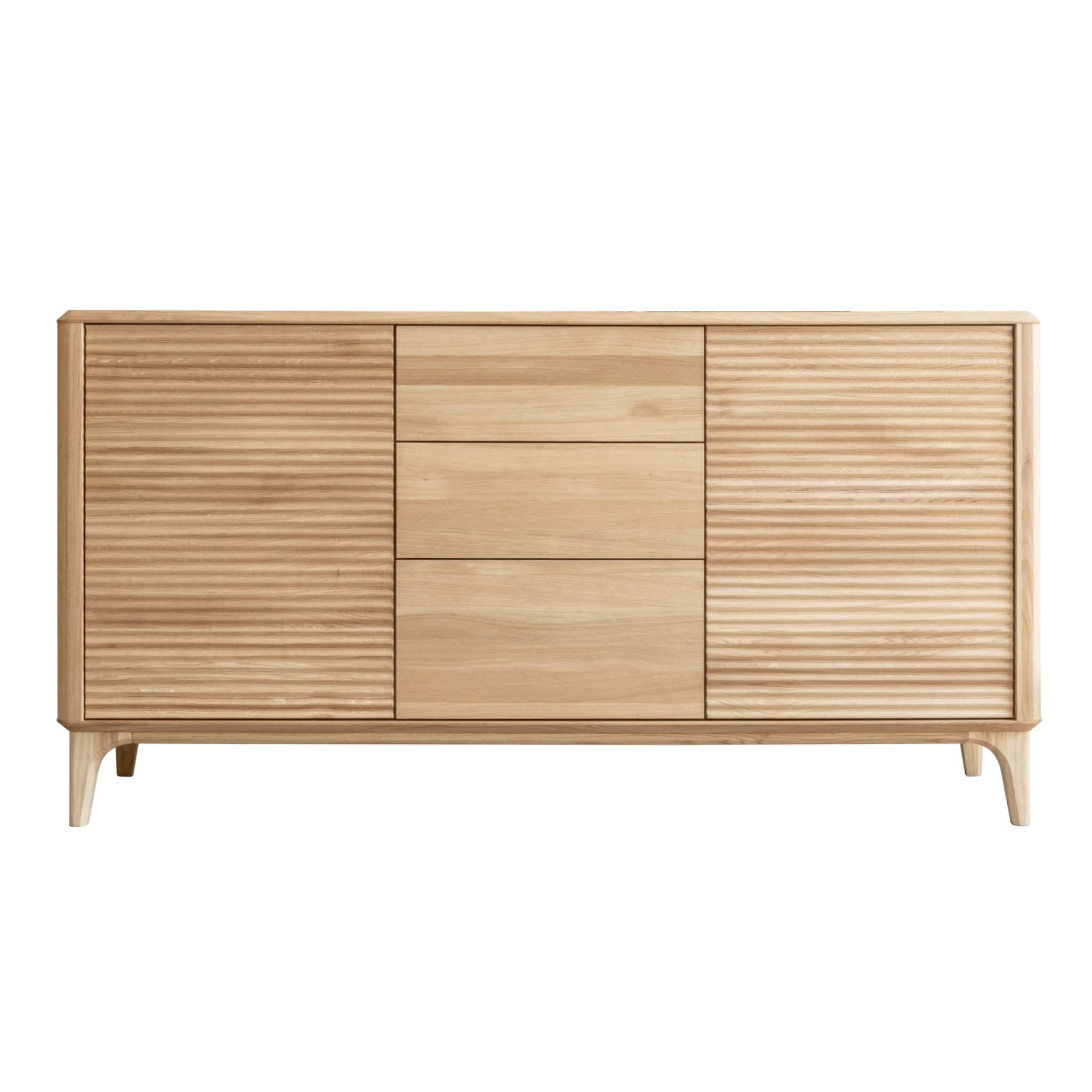 NordicStory Aparador Comoda de madera maciza roble Oxford 3.2.3
